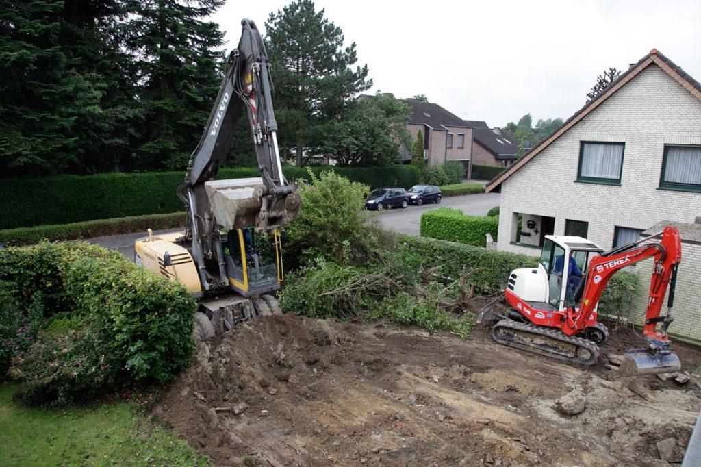 travaux d'excavation