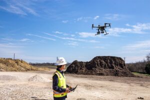 drones dans le terrassement