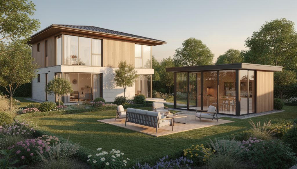 découvrez comment aménager votre jardin avec une maison équipée d'un studio indépendant, alliant praticité et esthétique pour un espace de vie convivial et fonctionnel.