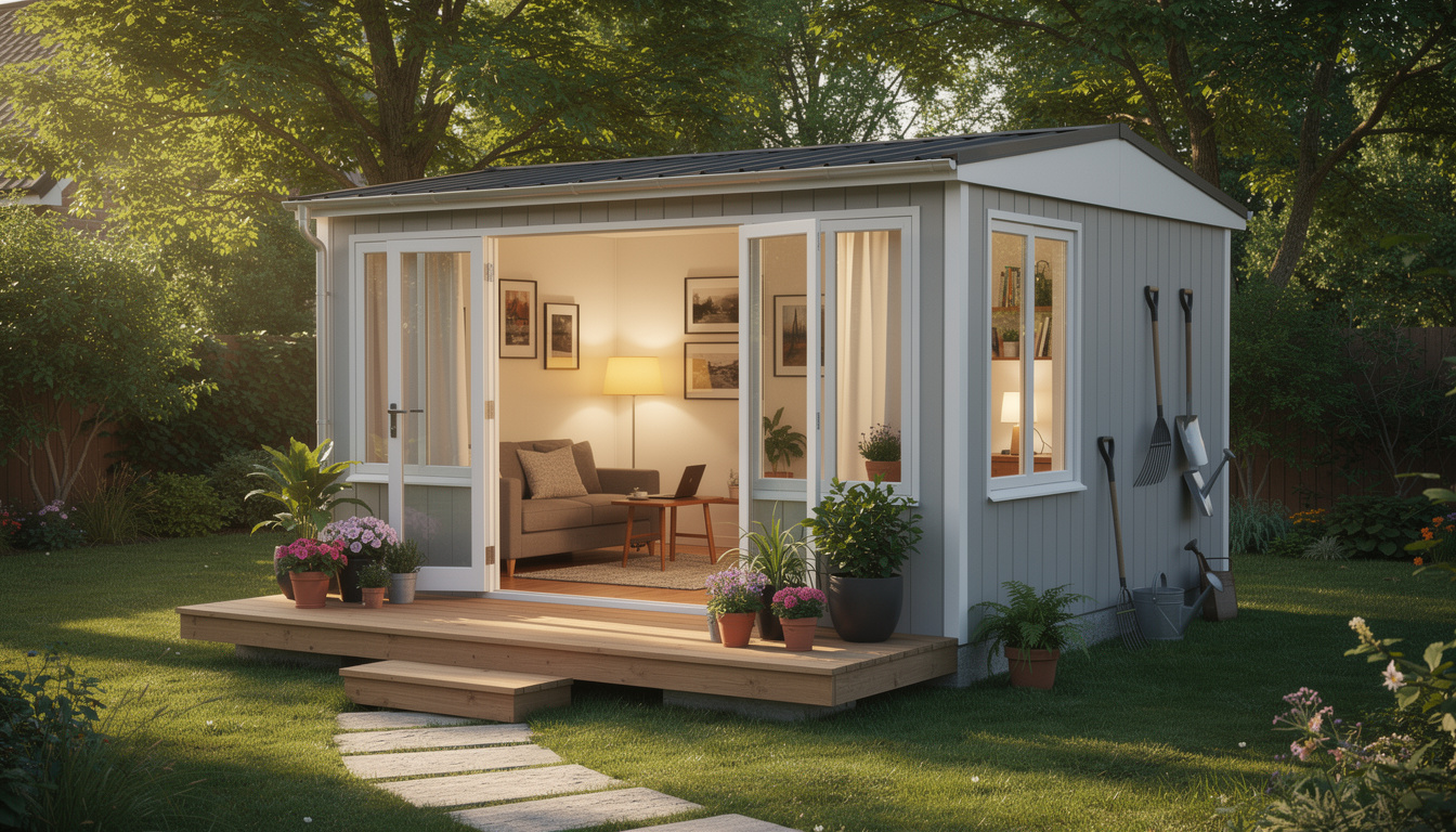 Abri de jardin en résine 10m² : Comment le transformer facilement en pièce additionnelle (astuces et guide)