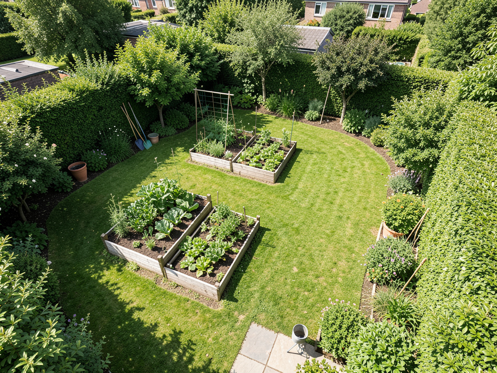 300m2 : répartir potager et pelouse de façon pratique et rentable