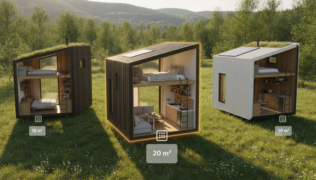 découvrez comment choisir la taille idéale pour votre tiny house, avec des conseils sur les plans et les surfaces, y compris les options compactes à partir de 20m².