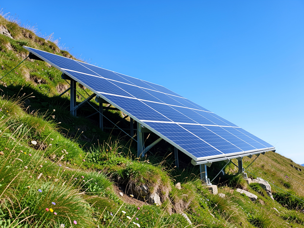Comment ancrer un panneau solaire sur un terrain en pente de 400 m2 : méthodes sûres