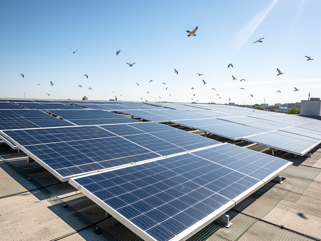 Comment protéger efficacement des panneaux solaires des oiseaux sur 1000m2 ?